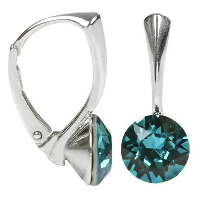 Levien Půvabné stříbrné náušnice Xirius Blue Zircon