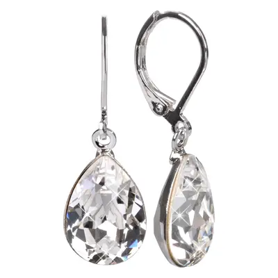 Levien Elegantní náušnice s krystaly Pear Crystal