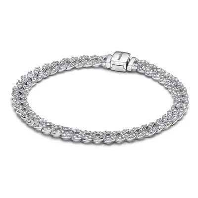 Pandora Stříbrný náramek z kubánského řetízku Timeless 593008C01 20 cm