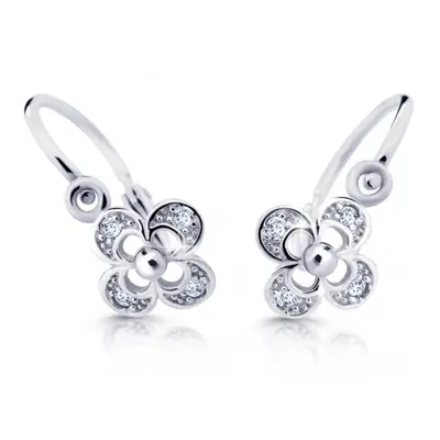 Cutie Jewellery Dětské náušnice z bílého zlata C2200-10-X-2 čirá