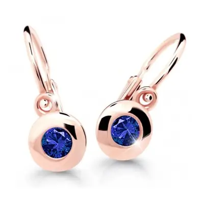 Cutie Jewellery Dětské náušnice z růžového zlata C2589-10-X-4 fuchsiová