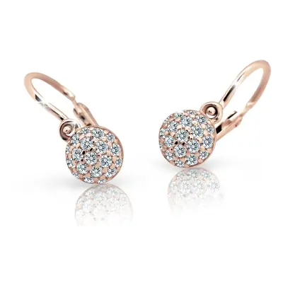 Cutie Jewellery Dětské náušnice z růžového zlata C2150-10-X-4 světle zelená