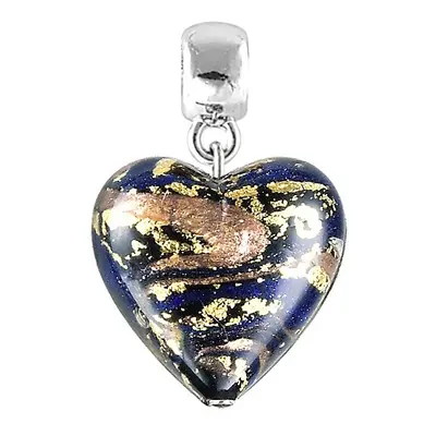 Lampglas Magický přívěsek Egyptian Heart s 24karátovým zlatem v perle Lampglas S26