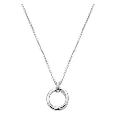 Hot Diamonds Minimalistický stříbrný náhrdelník s diamantem Aura DP1030 (řetízek, přívěsek)