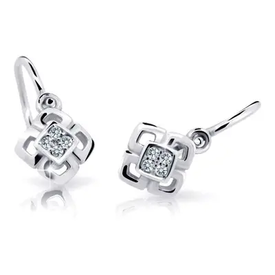 Cutie Jewellery Dětské náušnice z bílého zlata C2240-10-X-2 čirá