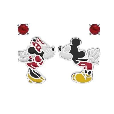 Disney Stříbrná sada náušnic Mickey and Minnie Mouse SS00004SRRL.CS