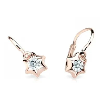 Cutie Jewellery Dětské náušnice z růžového zlata C2159-10-X-4 světle zelená