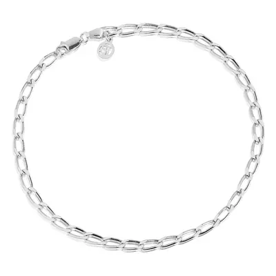 Sif Jakobs Minimalistický stříbrný řetízek na nohu Pancer Chains SJ-A12032-SS