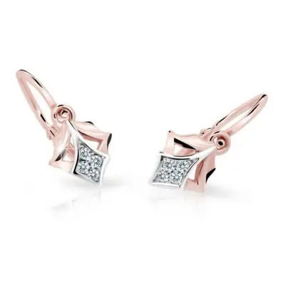 Cutie Jewellery Dětské náušnice z růžového zlata C2220-10-X-4 červená