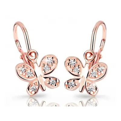 Cutie Jewellery Dětské náušnice z růžového zlata C2748-10-X-4 růžová