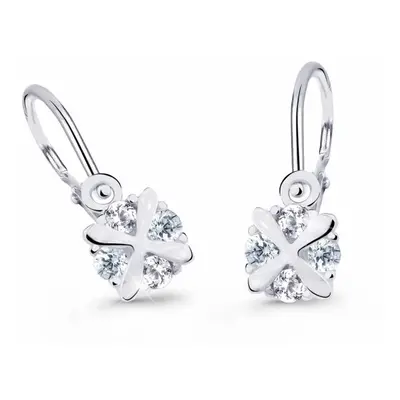 Cutie Jewellery Dětské náušnice z bílého zlata C2153-10-X-2 růžová