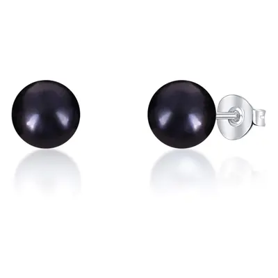 JwL Luxury Pearls Peckové náušnice z pravých černých perel JL0707