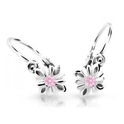 Cutie Jewellery Půvabné dětské náušnice z bílého zlata C2261-10-X-2 bílá