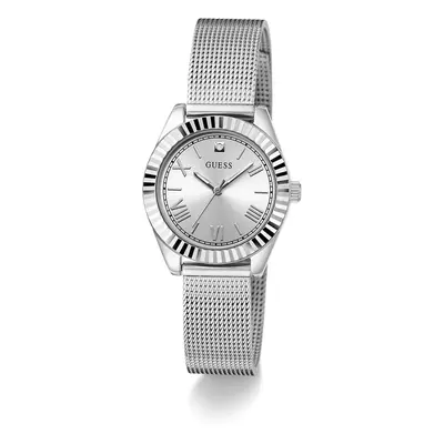 Guess Ladies Silver Tone Analog Watch s diamantem GW0842L1