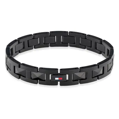 Tommy Hilfiger Pánský černý náramek Geometric 2790568