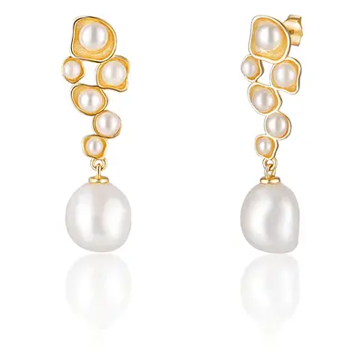 JwL Luxury Pearls Pozlacené perlové náušnice JL0655