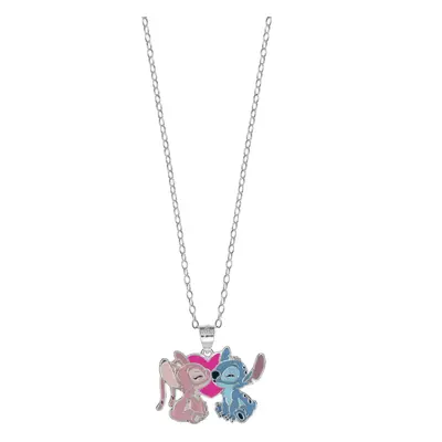 Disney Slušivý stříbrný náhrdelník Stitch a Angel Lilo & Stitch CS00040SL-P.CS (řetízek, přívěse