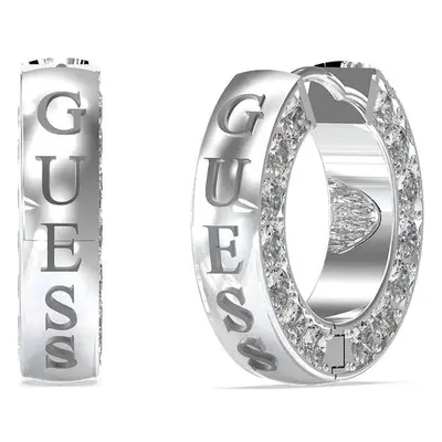 Guess Módní ocelové kruhy s krystaly Circle Lights JUBE03160JWRHT/U