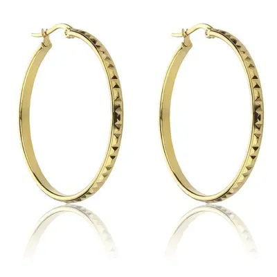 Marc Malone Pozlacené kruhové náušnice Addison Gold Earrings MCE23017G