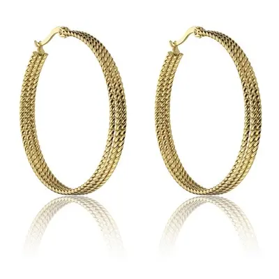 Marc Malone Výrazné kruhové náušnice Zoe Gold Earrings MCE23015G