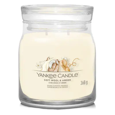 Yankee Candle Aromatická svíčka Signature sklo střední Soft Wool & Amber 368 g