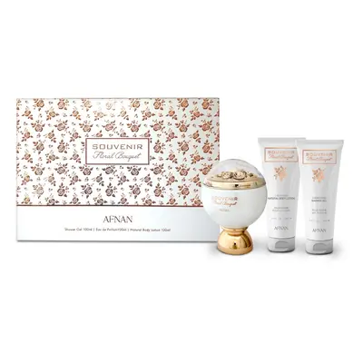 Afnan Souvenir Floral Bouquet - EDP 100 ml + sprchový gel 100 ml + tělové mléko 100 ml