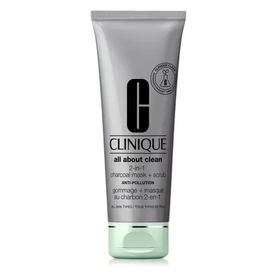 Clinique Detoxikační maska a peeling All About Clean (2-in-1 Charcoal Mask + Scrub) 100 ml