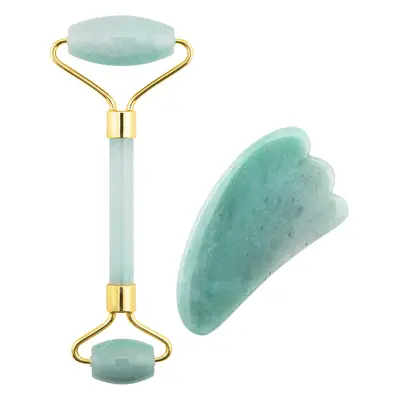 Palsar 7 Masážní váleček a destička Guasha jadeit (Green Aventurine Jade Roller & Gua Sha Set)