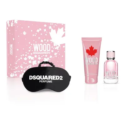 Dsquared² Wood For Her - EDT 50 ml + sprchový gel 100 ml + maska na spaní