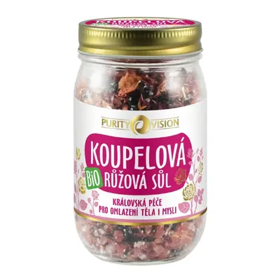 Purity Vision Bio Růžová koupelová sůl 400 g