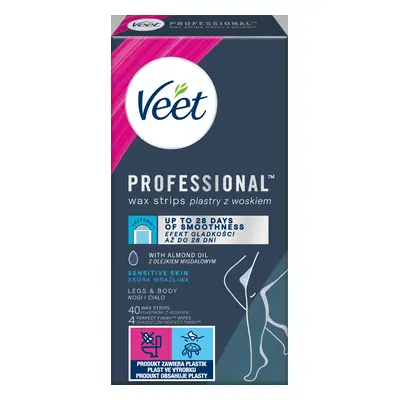 Veet Studené voskové pásky pro citlivou pokožku Professional 40 ks