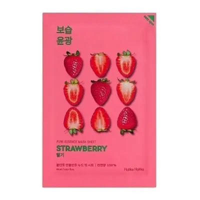 Holika Holika Osvěžující plátýnková maska s výtažky z jahod Strawberry (Pure Essence Mask Sheet)