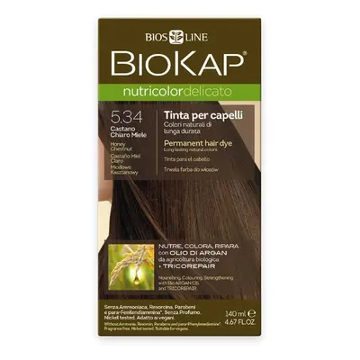 Biokap Nutricolor Delicato - Barva na vlasy 5.34 Medová kaštanová 140 ml