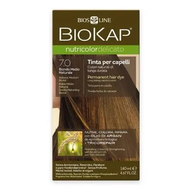 Biokap Nutricolor Delicato - Barva na vlasy 7.0 Blond přírodní střední 140 ml