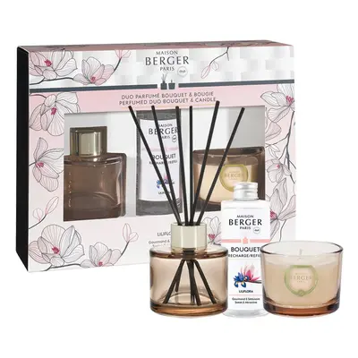 Maison Berger Paris Dárková sada aroma difuzér Bolero Magnólie Liliflora 80 ml + svíčka 80 g