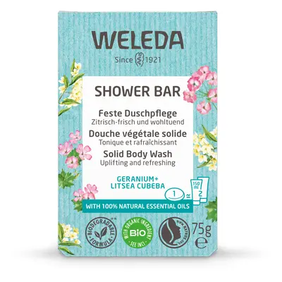 Weleda Aromatické bylinkové mýdlo Geranium + Litsea Cubeba (Shower Bar) 75 g