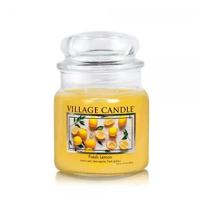 Village Candle Vonná svíčka ve skle Fresh Lemon 389 g