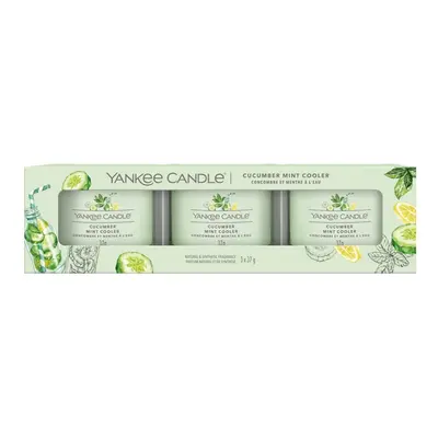 Yankee Candle Sada votivních svíček ve skle Cucumber Mint Cooler 3 x 37 g