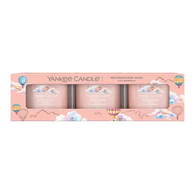 Yankee Candle Sada votivních svíček ve skle Watercolour Skies 3 x 37 g