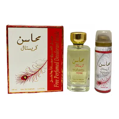 Lattafa Mahasin Crystal - EDP 100 ml + deodorant ve spreji 75 ml