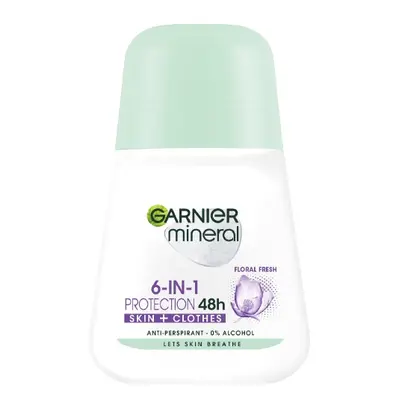 Garnier Minerální antiperspirant Protection Floral Fresh 48h Roll-on pro ženy 50 ml