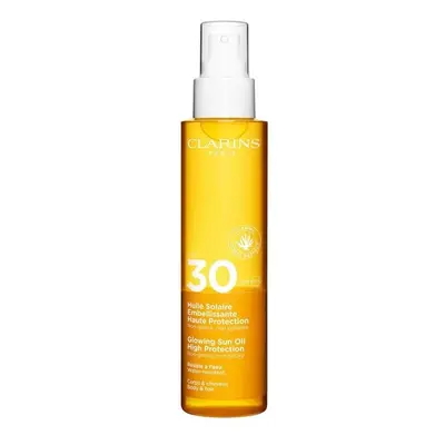 Clarins Opalovací olej na tělo a vlasy SPF 30 (Glowing Sun Oil) 150 ml