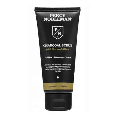 Percy Nobleman Pánský pleťový peeling 3v1 s černým uhlím (Charcoal Scrub) 100 ml