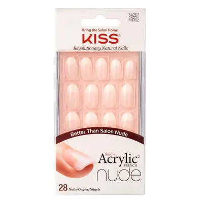 KISS Akrylové nehty - francouzká manikúra pro přirozený vzhled Salon Acrylic French Nude 64267 2