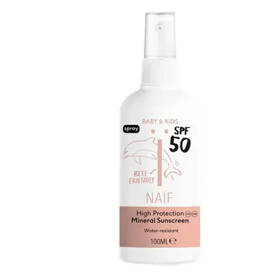 NAÏF Ochranný sprej na opalování pro děti a miminka SPF 50 Baby & Kids (Mineral Sunscreen) 100 m