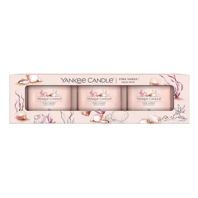 Yankee Candle Sada votivních svíček ve skle Pink Sands 3 x 37 g