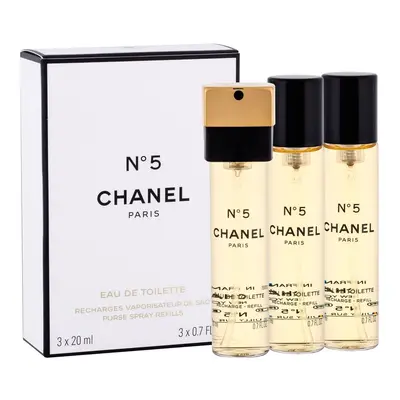 Chanel No. 5 - toaletní voda s rozprašovačem - náplň (3 x 20 ml) 60 ml