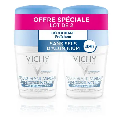 Vichy Sada minerálních kuličkových deodorantů (Mineral Deodorant) 2 x 50 ml