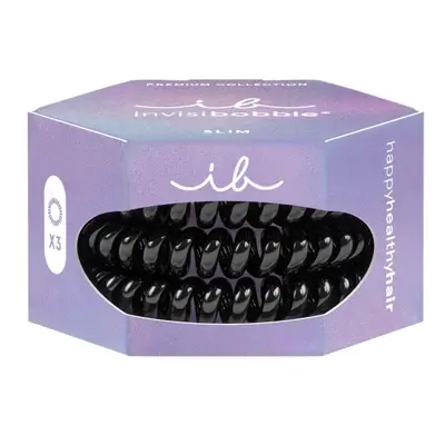 Invisibobble Gumička do vlasů Slim Premium True Black 3 ks