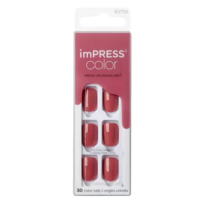 KISS Samolepící nehty imPRESS Color Platonic Pink 30 ks